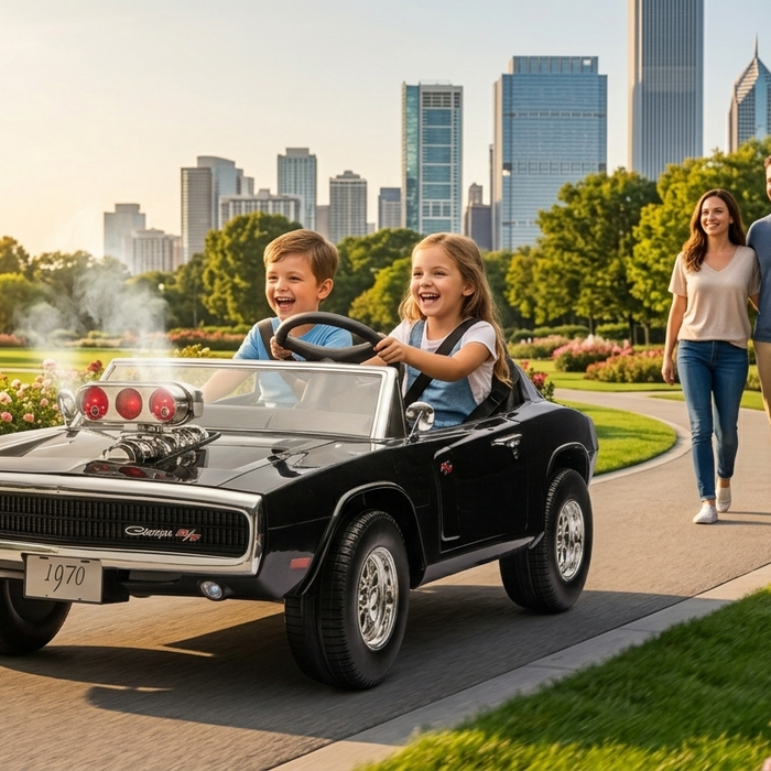 Classic 1970 Dodge Charger inspired kids ride-on
