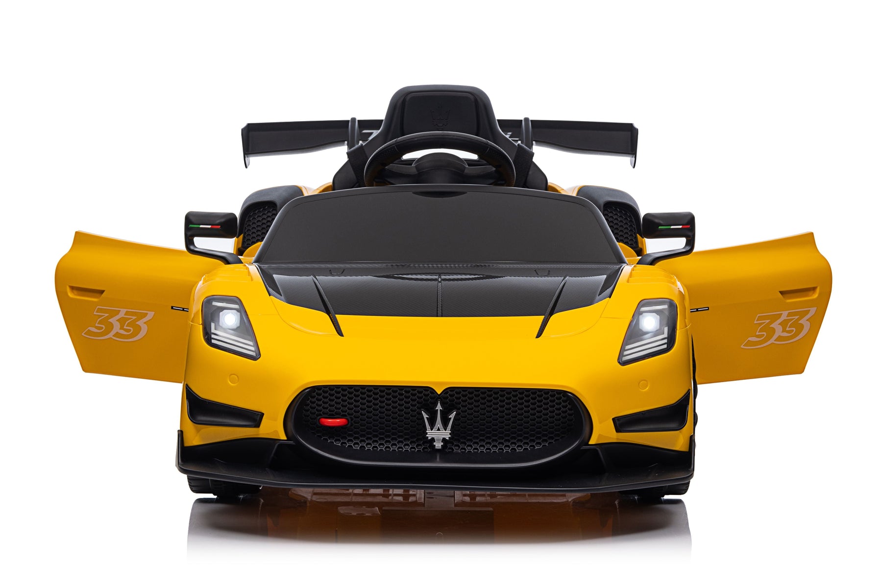 Maserati MC20 GT2 24V ride-on car for kids with LED lights and rubber tires