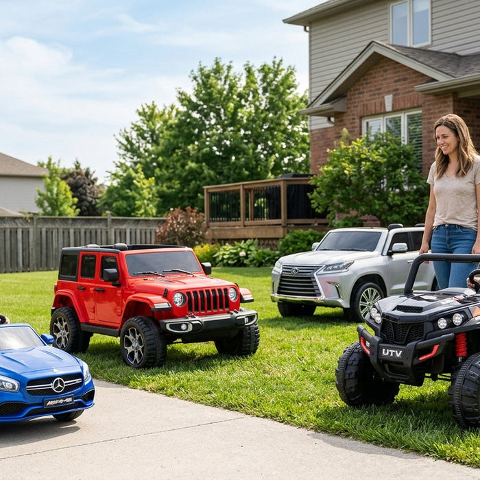 Best kids ride-on cars buying guide showing 12V, 24V, 4x4 and two-seater ride-on vehicles