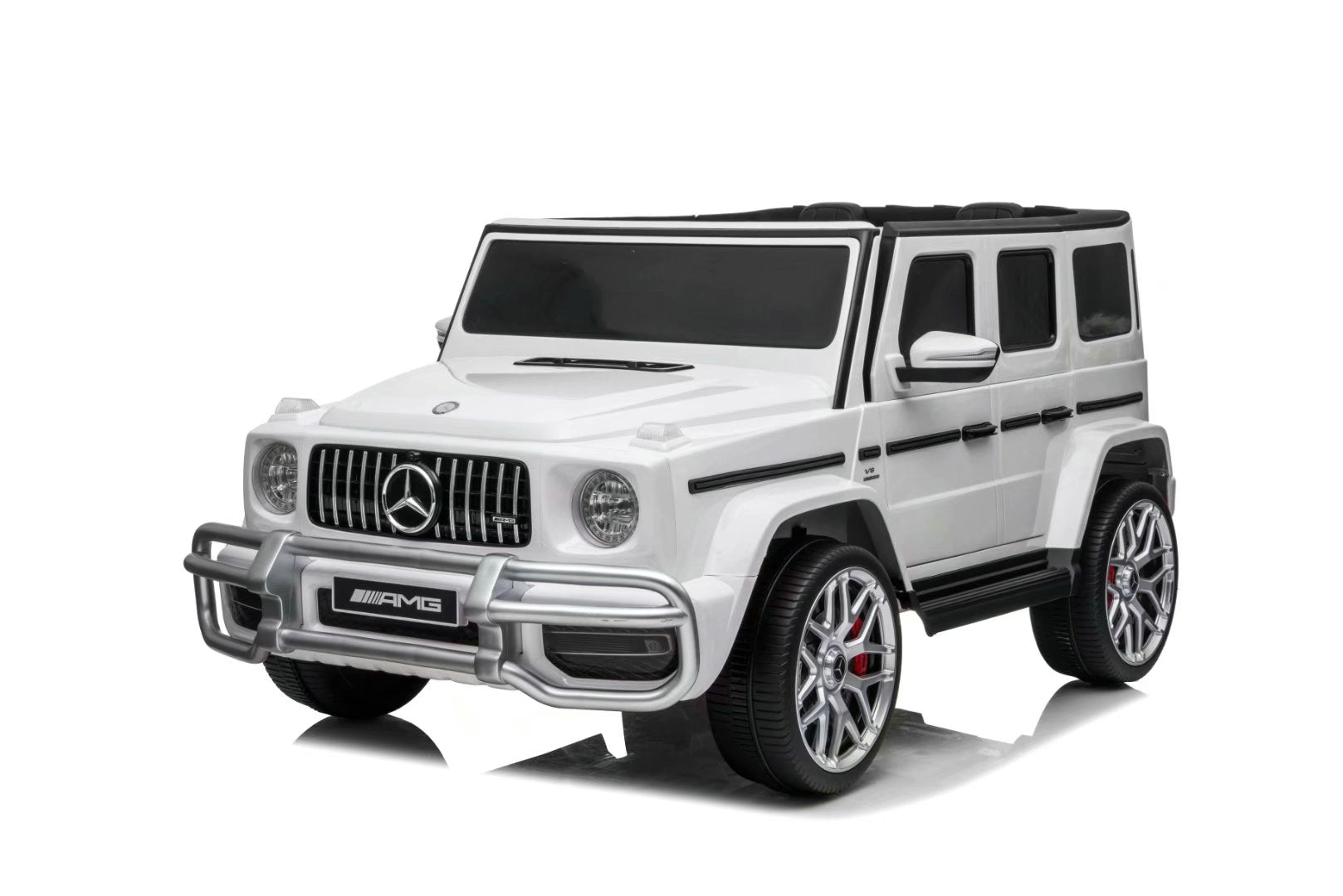 Officially licensed Mercedes G-Wagon 24V ride-on car for kids with suspension and parental remote control.