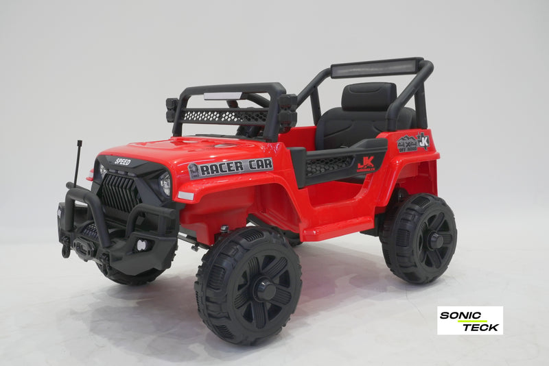 Red toy jeep for kids with remote control 
