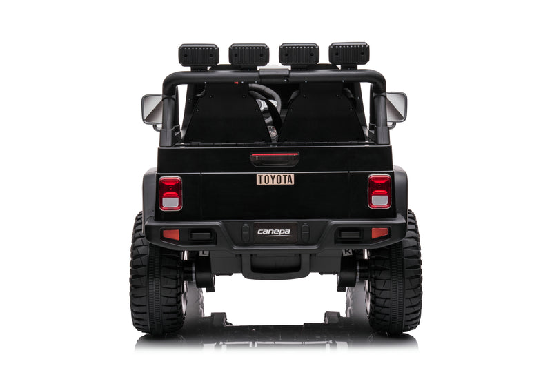 1974 Toyota LandCruiser 24V Ride-On Car – 2-Seater 4X4 SUV with Off-Road Suspension, Rubber Tires, Official Toyota Licensing, Working Headlights for Kids