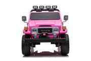 1974 Toyota LandCruiser 24V Ride-On Car – 2-Seater 4X4 SUV with Off-Road Suspension, Rubber Tires, Official Toyota Licensing, Working Headlights for Kids
