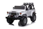1974 Toyota LandCruiser 24V Ride-On Car – 2-Seater 4X4 SUV with Off-Road Suspension, Rubber Tires, Official Toyota Licensing, Working Headlights for Kids