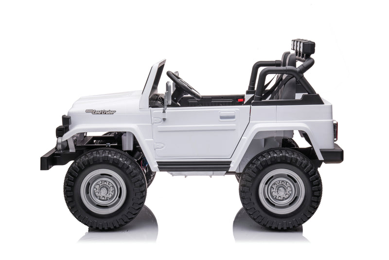 1974 Toyota LandCruiser 24V Ride-On Car – 2-Seater 4X4 SUV with Off-Road Suspension, Rubber Tires, Official Toyota Licensing, Working Headlights for Kids
