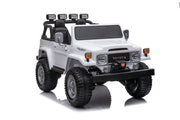 1974 Toyota LandCruiser 24V Ride-On Car – 2-Seater 4X4 SUV with Off-Road Suspension, Rubber Tires, Official Toyota Licensing, Working Headlights for Kids