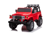 1974 Toyota LandCruiser 24V Ride-On Car – 2-Seater 4X4 SUV with Off-Road Suspension, Rubber Tires, Official Toyota Licensing, Working Headlights for Kids