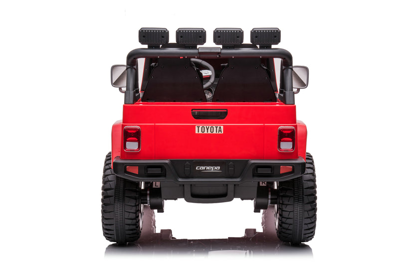 1974 Toyota LandCruiser 24V Ride-On Car – 2-Seater 4X4 SUV with Off-Road Suspension, Rubber Tires, Official Toyota Licensing, Working Headlights for Kids