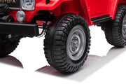 1974 Toyota LandCruiser 24V Ride-On Car – 2-Seater 4X4 SUV with Off-Road Suspension, Rubber Tires, Official Toyota Licensing, Working Headlights for Kids