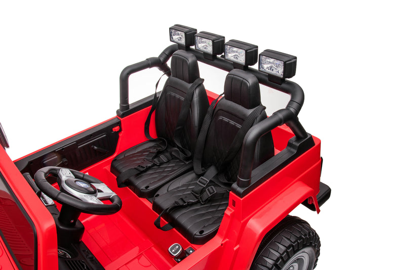 1974 Toyota LandCruiser 24V Ride-On Car – 2-Seater 4X4 SUV with Off-Road Suspension, Rubber Tires, Official Toyota Licensing, Working Headlights for Kids