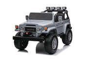 1974 Toyota LandCruiser 24V Ride-On Car – 2-Seater 4X4 SUV with Off-Road Suspension, Rubber Tires, Official Toyota Licensing, Working Headlights for Kids