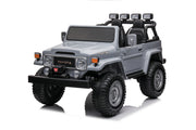 1974 Toyota LandCruiser 24V Ride-On Car – 2-Seater 4X4 SUV with Off-Road Suspension, Rubber Tires, Official Toyota Licensing, Working Headlights for Kids