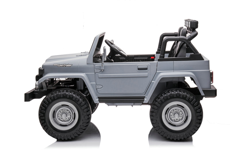 1974 Toyota LandCruiser 24V Ride-On Car – 2-Seater 4X4 SUV with Off-Road Suspension, Rubber Tires, Official Toyota Licensing, Working Headlights for Kids