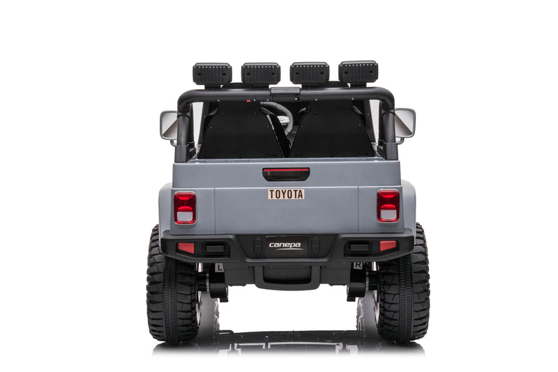 1974 Toyota LandCruiser 24V Ride-On Car – 2-Seater 4X4 SUV with Off-Road Suspension, Rubber Tires, Official Toyota Licensing, Working Headlights for Kids