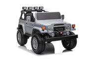 1974 Toyota LandCruiser 24V Ride-On Car – 2-Seater 4X4 SUV with Off-Road Suspension, Rubber Tires, Official Toyota Licensing, Working Headlights for Kids