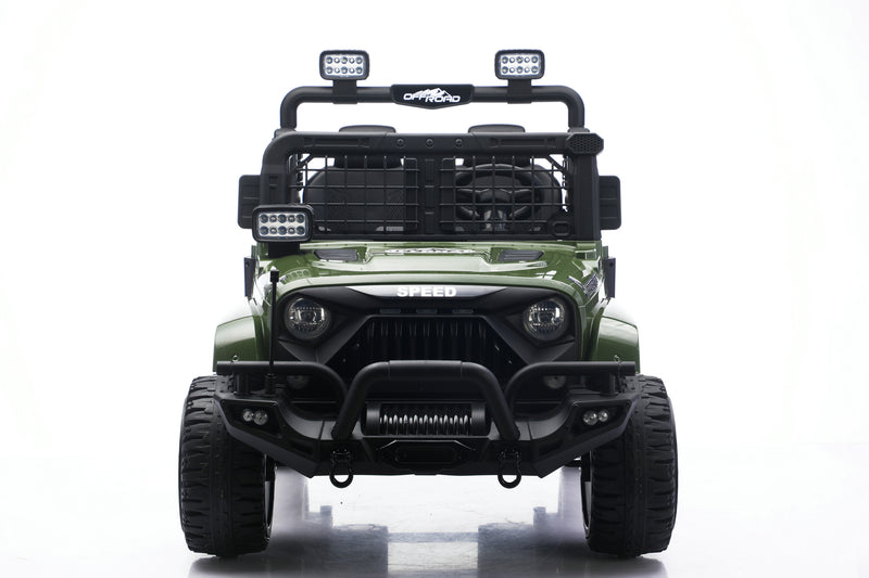 2-seater ride-on Jeep with opening doors for easy access and realistic play