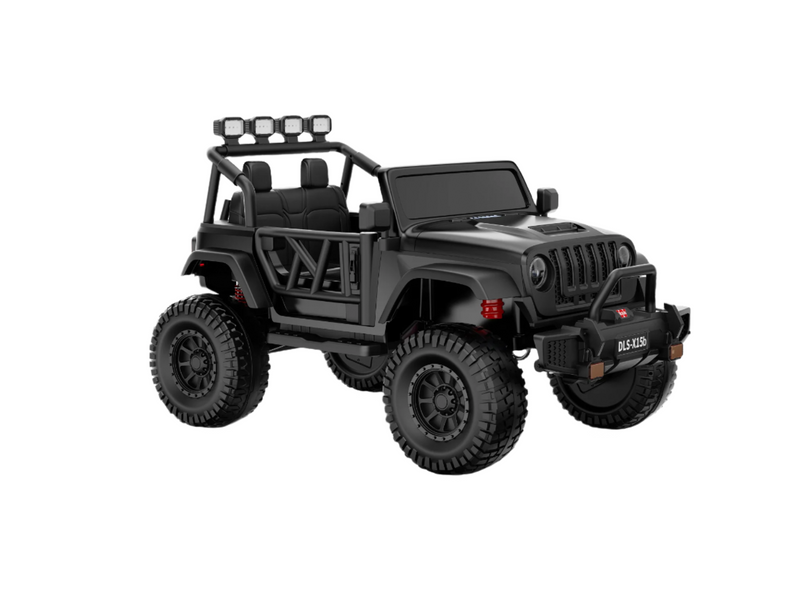 Monster Jeep 24V Ride-On Car – 2-Seater, 4X4 with 800W Motors, Lifted Suspension, Rubber Wheels, Bluetooth, LED Lights, and Parental Remote for Kids