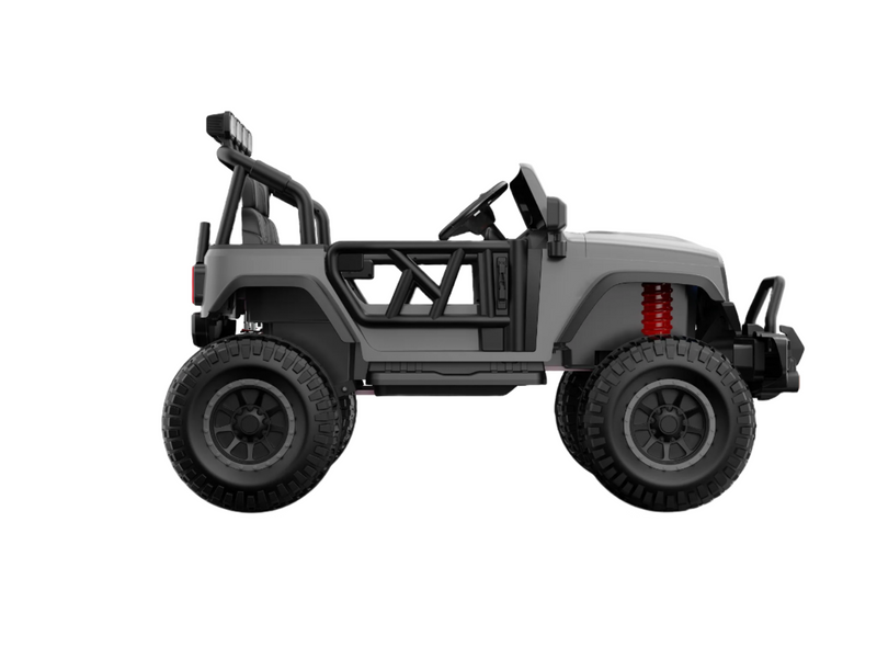 Monster Jeep 24V Ride-On Car – 2-Seater, 4X4 with 800W Motors, Lifted Suspension, Rubber Wheels, Bluetooth, LED Lights, and Parental Remote for Kids