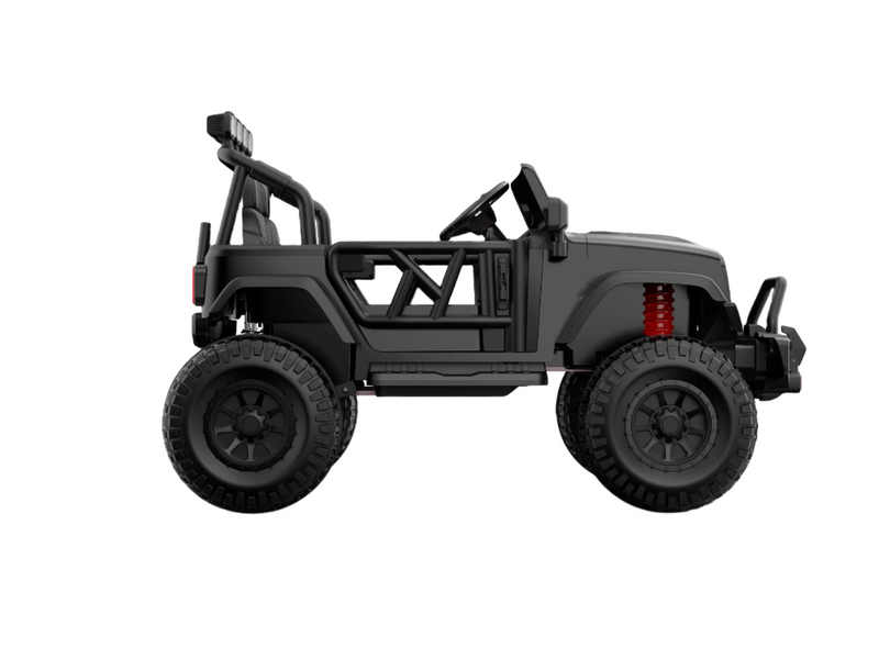 Monster Jeep 24V Ride-On Car – 2-Seater, 4X4 with 800W Motors, Lifted Suspension, Rubber Wheels, Bluetooth, LED Lights, and Parental Remote for Kids