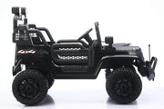 24V Jeep for kids with seat belts for added comfort and security