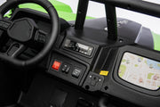 Bluetooth music stereo system in the Apex XXL 24V ride-on UTV.