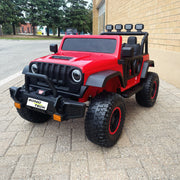 Monster Jeep 24V Ride-On Car – 2-Seater, 4X4 with 800W Motors, Lifted Suspension, Rubber Wheels, Bluetooth, LED Lights, and Parental Remote for Kids