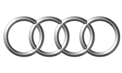 Audi logo displayed on a kids ride-on car, highlighting the premium branded styling of SonicTeck's ride-on vehicle.