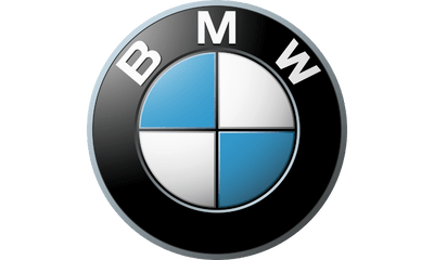 BMW logo displayed on a kids ride-on car, emphasizing the premium branded styling of SonicTeck's ride-on vehicle.