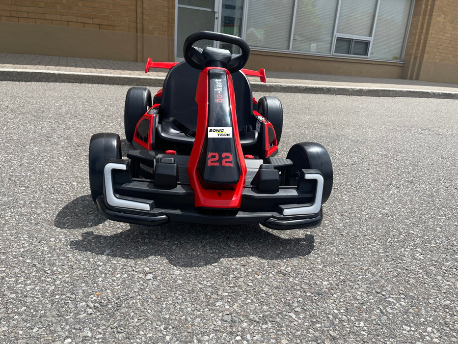 Brushless_go_kart_24Volts_Electric_On_Go-Kart_24Volts_High_Speed_Go-Kart_Sonicteck_24v_Go-Kart_ToyCarsCanada_Red-Go-Kart