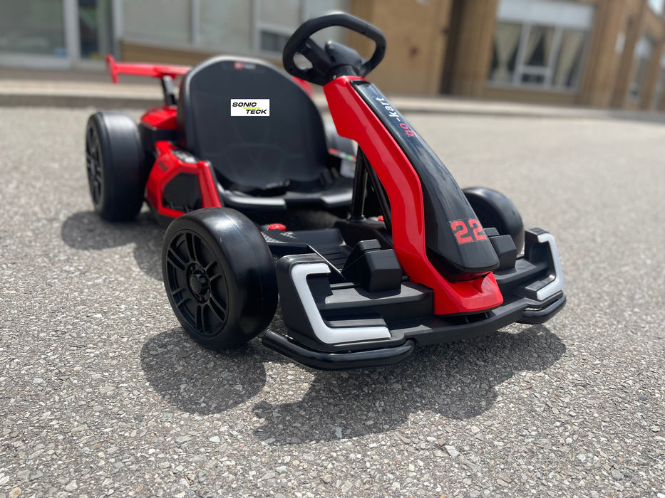 Brushless_go_kart_24Volts_Electric_On_Go-Kart_24Volts_High_Speed_Go-Kart_Sonicteck_24v_Go-Kart_ToyCarsCanada_Red-Go-Kart