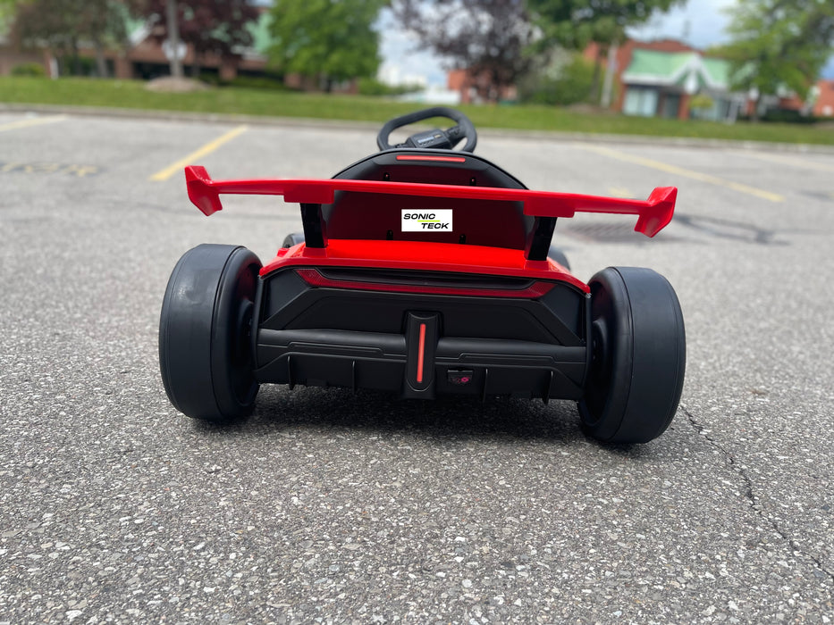 Brushless_go_kart_24Volts_Electric_On_Go-Kart_24Volts_High_Speed_Go-Kart_Sonicteck_24v_Go-Kart_ToyCarsCanada_Red-Go-Kart