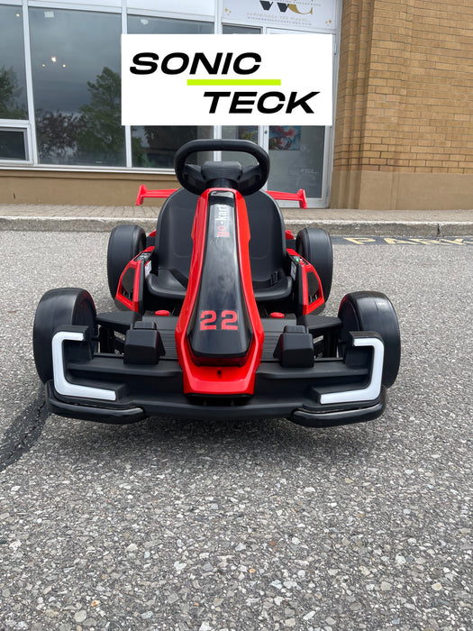 Brushless_go_kart_24Volts_Electric_On_Go-Kart_24Volts_High_Speed_Go-Kart_Sonicteck_24v_Go-Kart_ToyCarsCanada_Red-Go-Kart