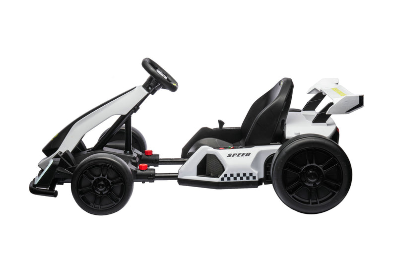 Brushless_go_kart_24Volts_Electric_On_Go-Kart_24Volts_High_Speed_Go-Kart_Sonicteck_24v_Go-Kart_ToyCarsCanada_White-Go-Kart
