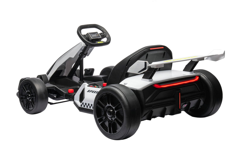 Brushless_go_kart_24Volts_Electric_On_Go-Kart_24Volts_High_Speed_Go-Kart_Sonicteck_24v_Go-Kart_ToyCarsCanada_White-Go-Kart