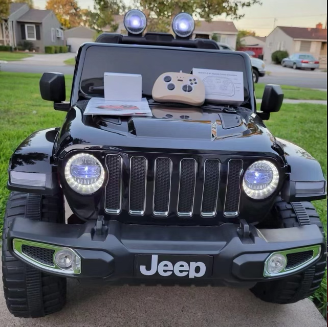 Kids CAR JEEP RUBICON 4X4 RIDE ON CAR RUBBER TIRES 12V REMOTE CONTROL Sonic Teck