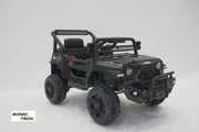 black electric ride-on jeep