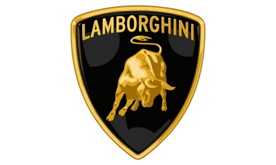 Lamborghini logo displayed on a kids ride-on car, highlighting the luxury-inspired branded styling of SonicTeck's ride-on vehicle.