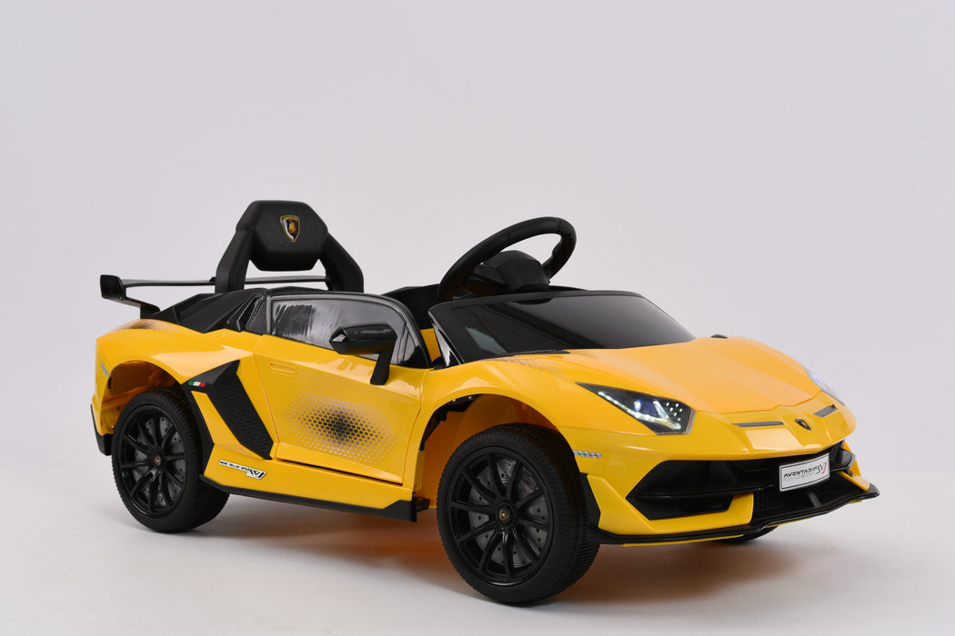 2025 Lamborghini Aventador SVJ | Kids Ride on Car | Remote | Bluetooth | Leather Seat