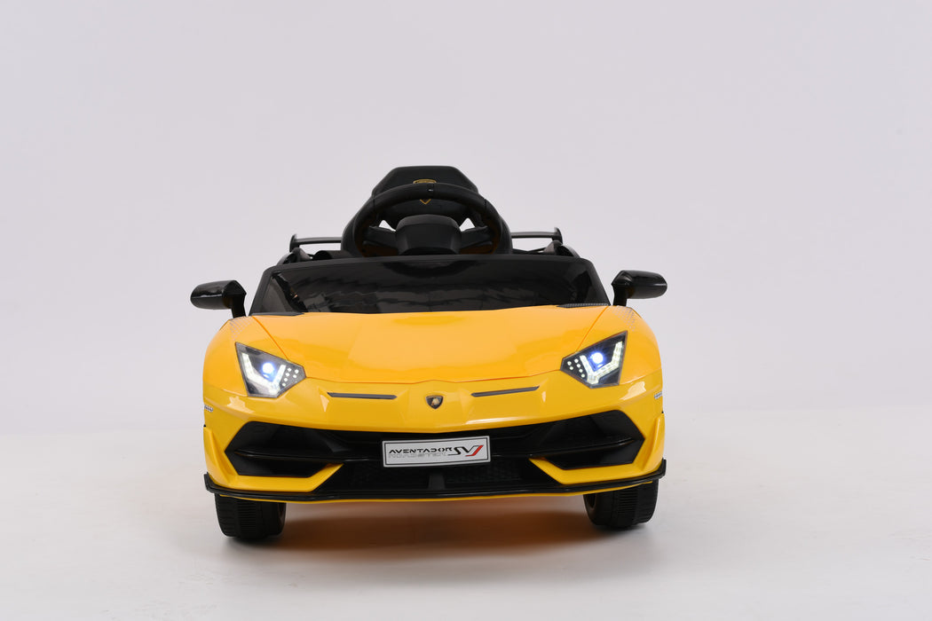 2025 Lamborghini Aventador SVJ | Kids Ride on Car | Remote | Bluetooth | Leather Seat
