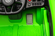 McLaren 765LT 12V Kids Ride-On Car in green with rubber tires, leather seat, LED lights, butterfly doors, parental remote control, and rechargeable battery.
electric-powered kids ride on car McLaren 765LT 12v