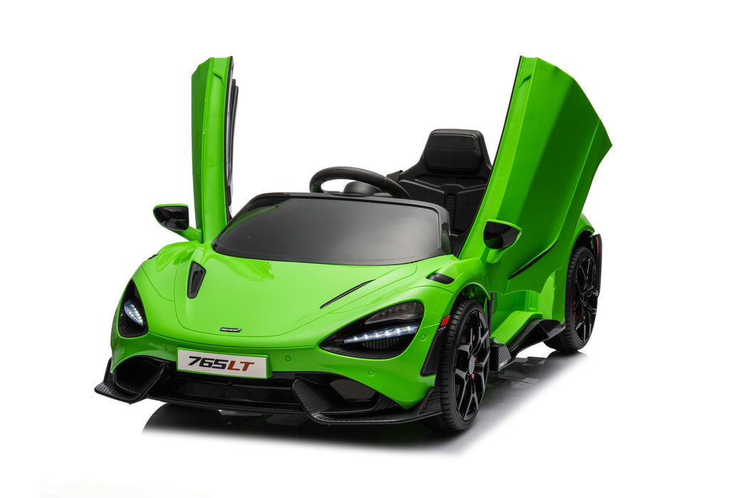 McLaren 765LT 12V Kids Ride-On Car Remote Control, Leather Seat