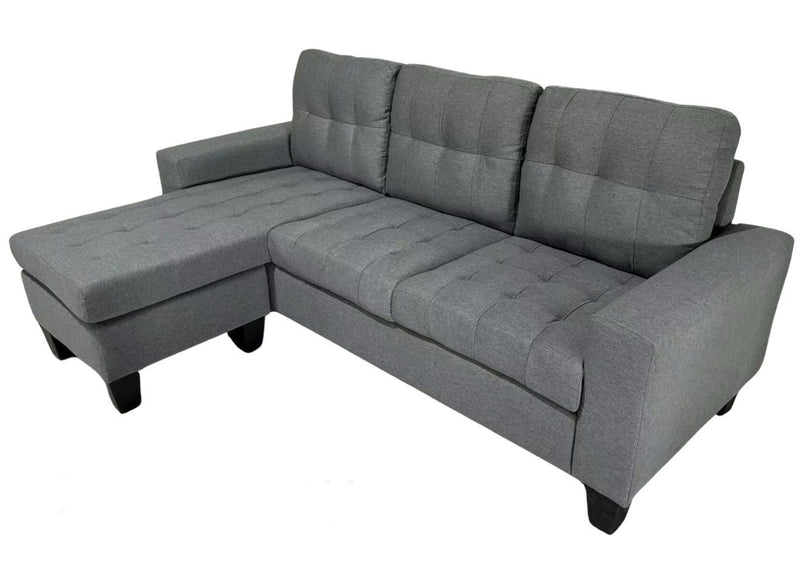 Hailey Sectional Couch | Reversible Sectional Sofa | Black Grey & White