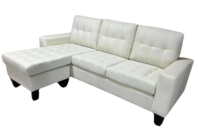 Hailey Sectional Couch | Reversible Sectional Sofa | Black Grey & White