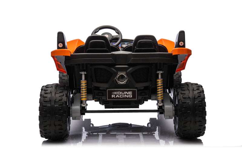 Shark Dune Racer 24V 4x4 Ride-On Car – 2-Seater Kids Electric Dune Buggy with Rubber Wheels, Leather Seats, and Metal Chassis