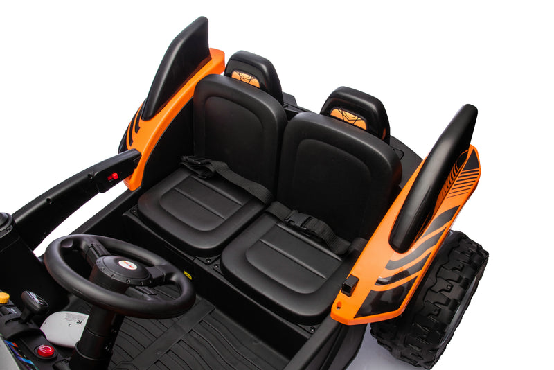 Shark Dune Racer 24V 4x4 Ride-On Car – 2-Seater Kids Electric Dune Buggy with Rubber Wheels, Leather Seats, and Metal Chassis