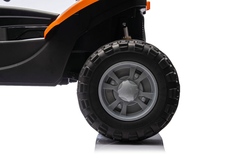 Shark Dune Racer 24V 4x4 Ride-On Car – 2-Seater Kids Electric Dune Buggy with Rubber Wheels, Leather Seats, and Metal Chassis