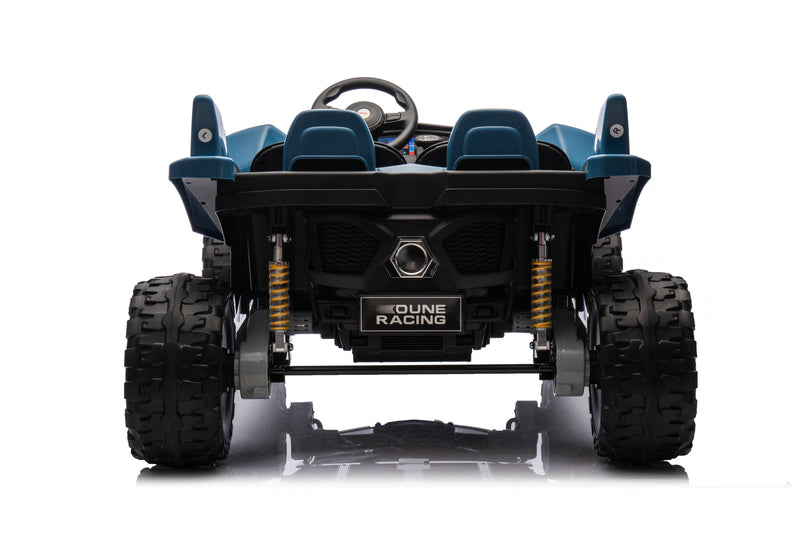 Shark Dune Racer 24V 4x4 Ride-On Car – 2-Seater Kids Electric Dune Buggy with Rubber Wheels, Leather Seats, and Metal Chassis