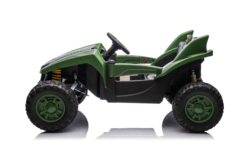 Shark Dune Racer 24V 4x4 Ride-On Car – 2-Seater Kids Electric Dune Buggy with Rubber Wheels, Leather Seats, and Metal Chassis