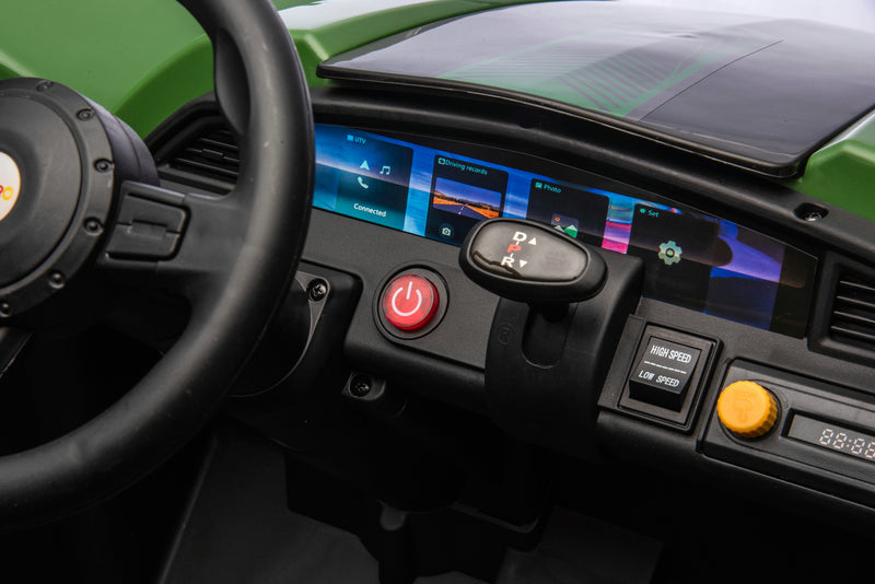 Shark Dune Racer 24V 4x4 Ride-On Car – 2-Seater Kids Electric Dune Buggy with Rubber Wheels, Leather Seats, and Metal Chassis