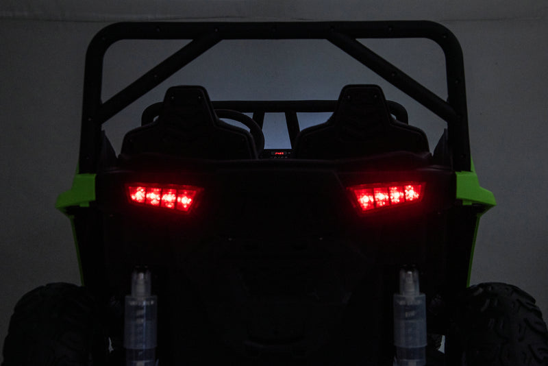 Rear LED lights on the Apex XXL kids electric UTV.